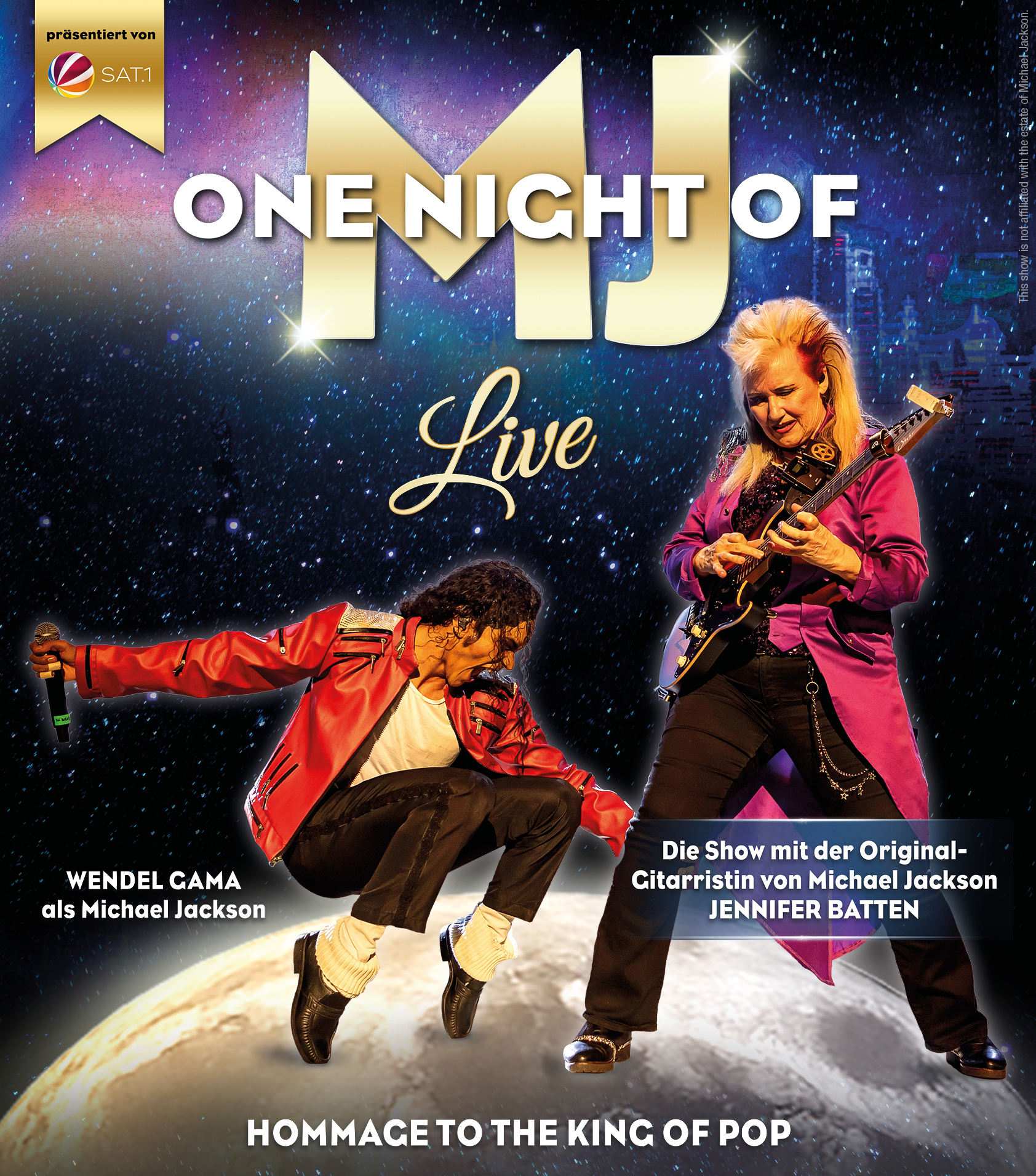 Das Plakat für One Night Of MJ - The Tribute To The King Of Pop